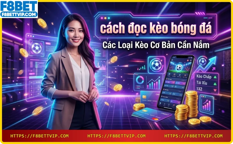 Ba biểu tượng kèo bóng đá châu Á, châu Âu và tài xỉu nổi bật trên nền tối sang trọng