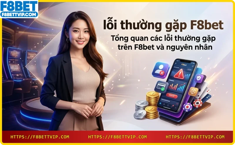 Các biểu tượng lỗi thường gặp trên F8bet: lỗi đăng nhập, lỗi nạp tiền, lỗi kết nối