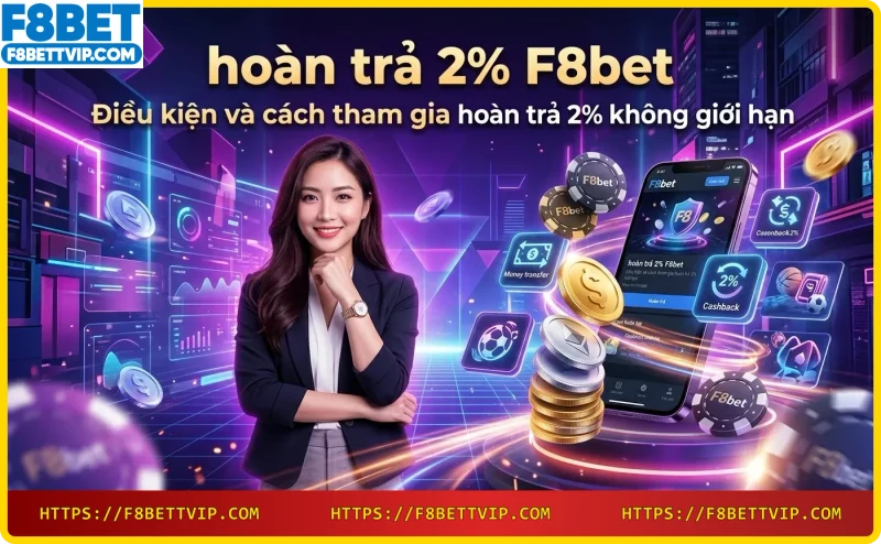 Cách tham gia hoàn trả 2% F8bet