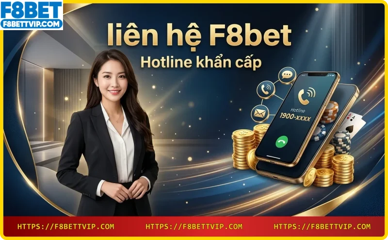 Điện thoại thông minh hiển thị màn hình gọi hotline với biểu tượng điện thoại vàng phát sáng