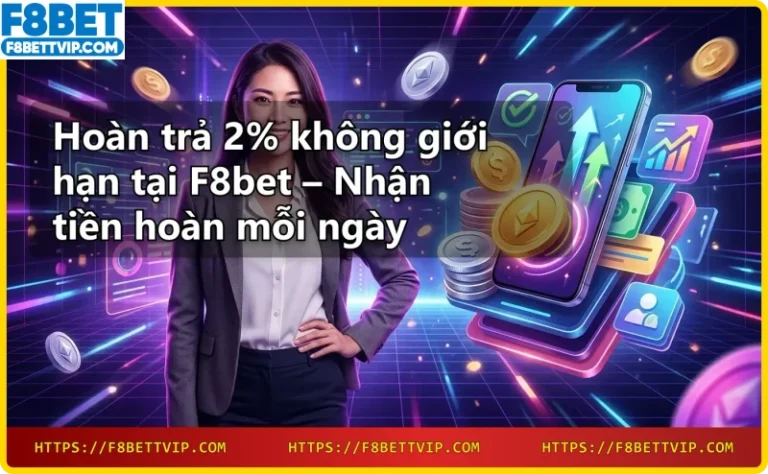 Hoàn trả 2% F8bet không giới hạn
