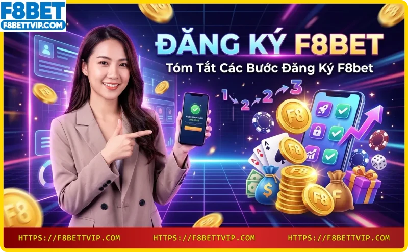 Minh họa các bước đăng ký tài khoản F8bet đơn giản trên điện thoại