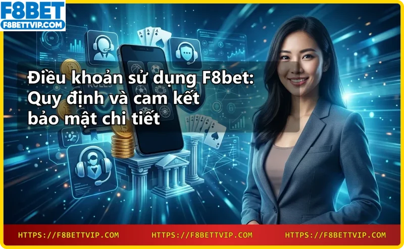 Người chơi đọc điều khoản sử dụng F8bet trên máy tính bảng