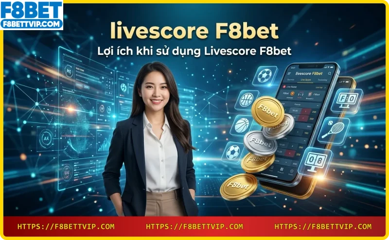 Người dùng xem tỷ số trực tiếp trên điện thoại và máy tính với F8bet